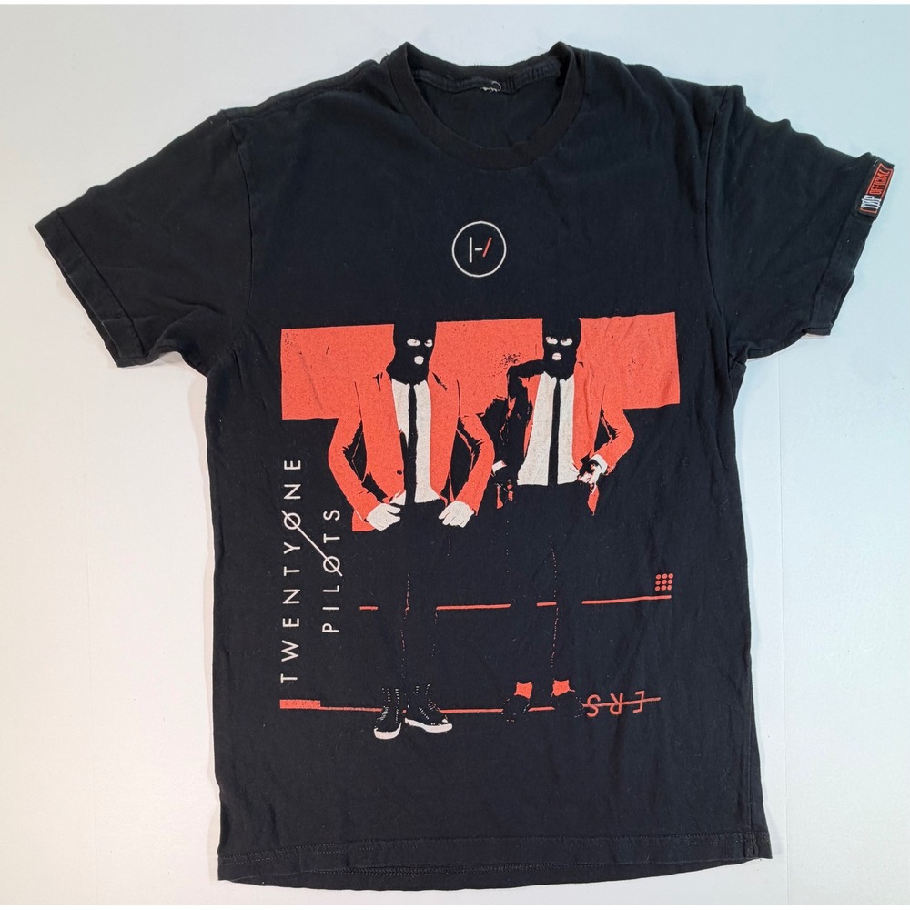 Twenty One Pilots Official Band T-Shirt Black Red Graphic Masked Duo Mens Small